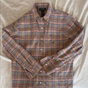 Vintage Ralph Lauren Pastel Plaid Button-Down Shirt